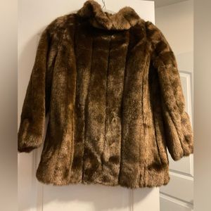 Gorgeous Banana Republic BR Monogram Faux Fur Mink Funnel Neck pullover